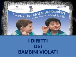i diritti dei bambini violati