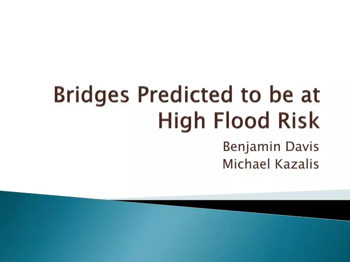 bridges predicted to be at high flood risk