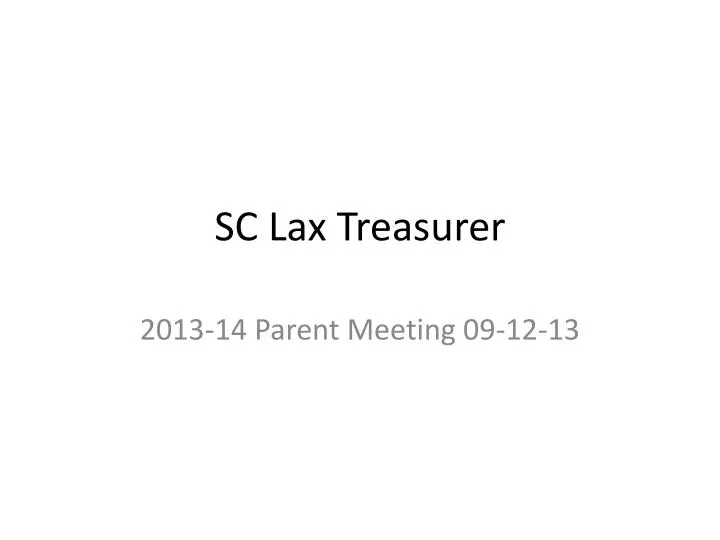 sc lax treasurer