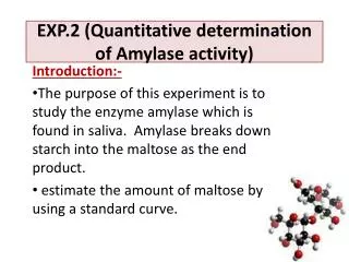 EXP.2 (Quantitative determination of Amylase activity)