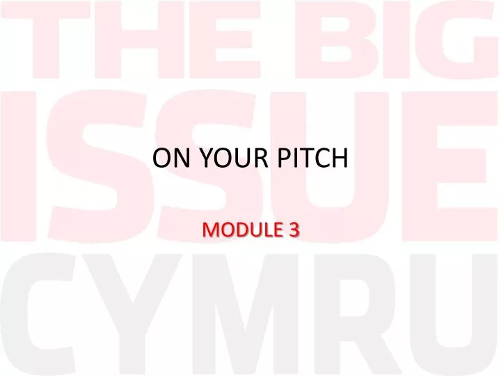 on your pitch