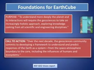 F oundations for EarthCube