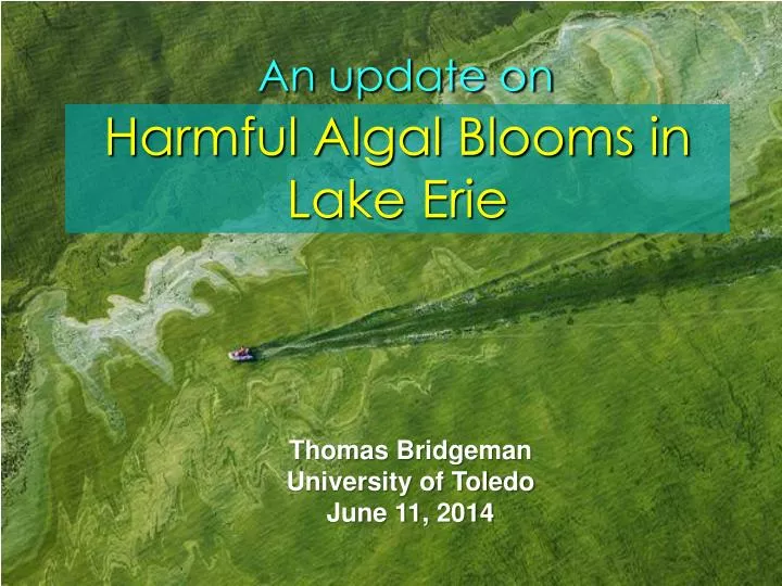 an update on harmful algal blooms in lake erie