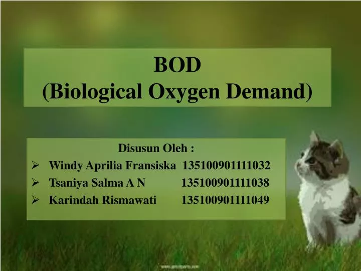 bod biological oxygen demand