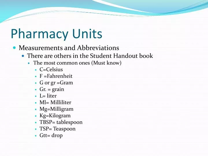 pharmacy units