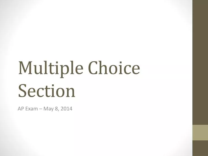multiple choice section
