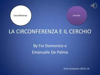la circonferenza e il cerchio