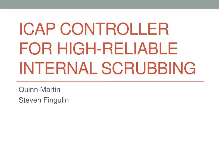 icap controller for high reliable internal scrubbing