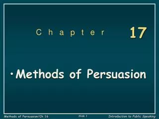 Methods of Persuasion