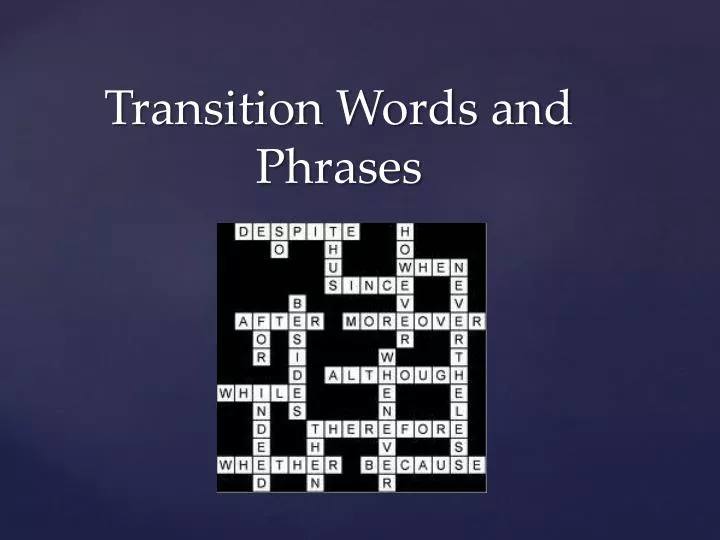 transition words and phrases