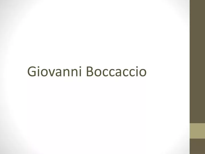 giovanni boccaccio