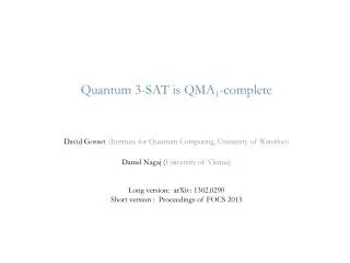Quantum 3-SAT is QMA 1 -complete