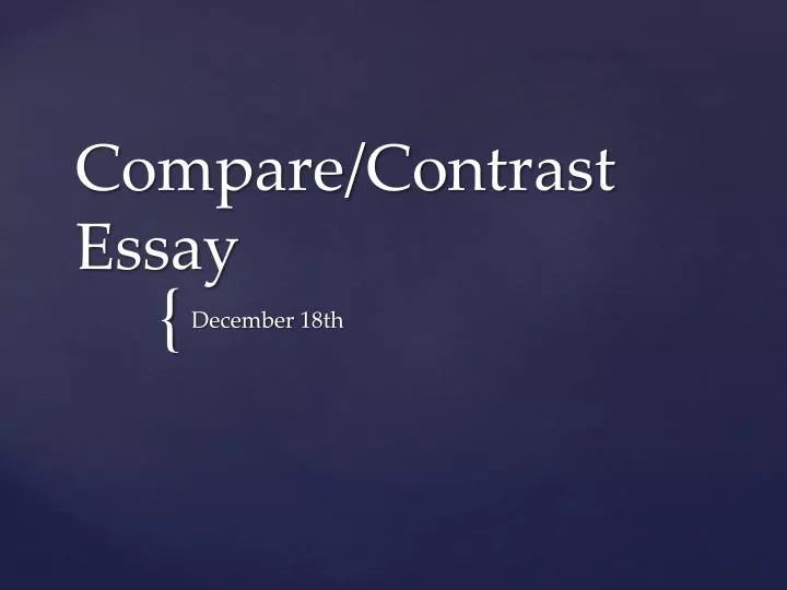 compare contrast essay