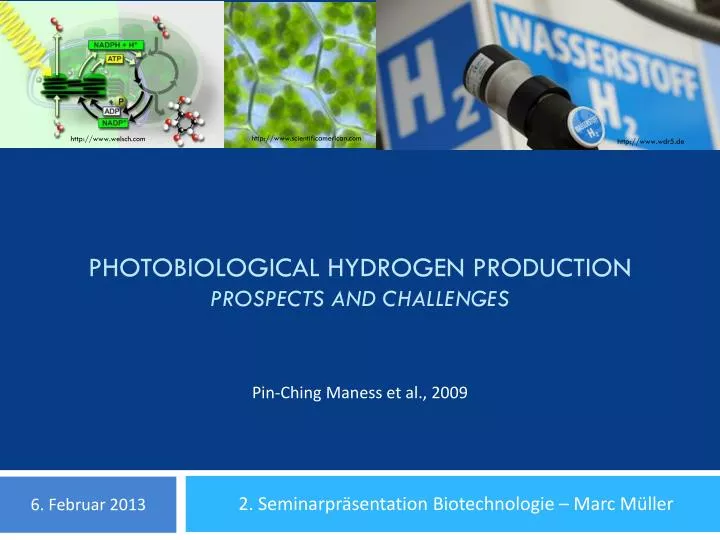 photobiological hydrogen production prospects and challenges