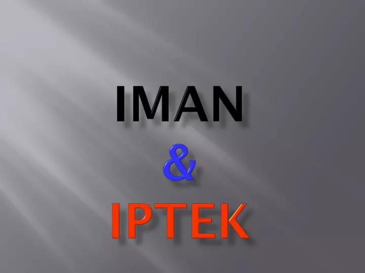 iman iptek