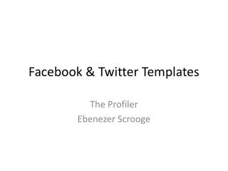 Facebook &amp; Twitter Templates