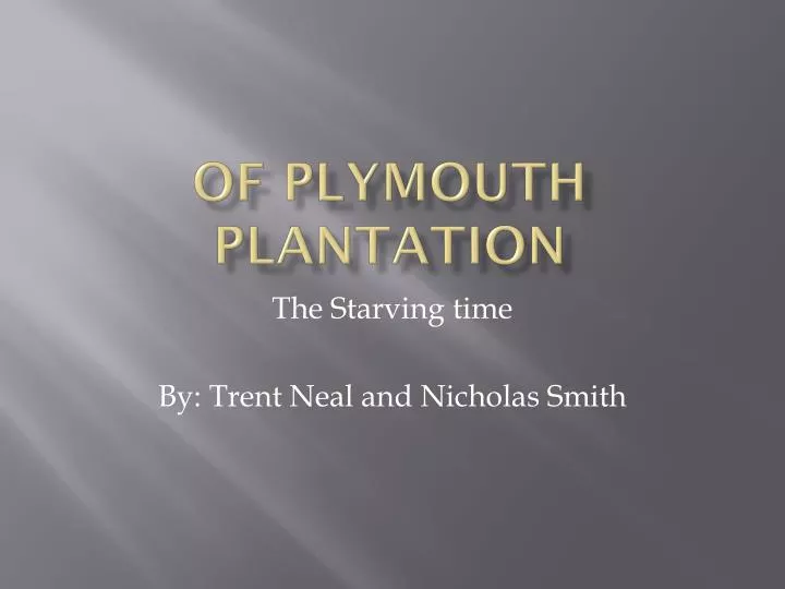 of plymouth plantation