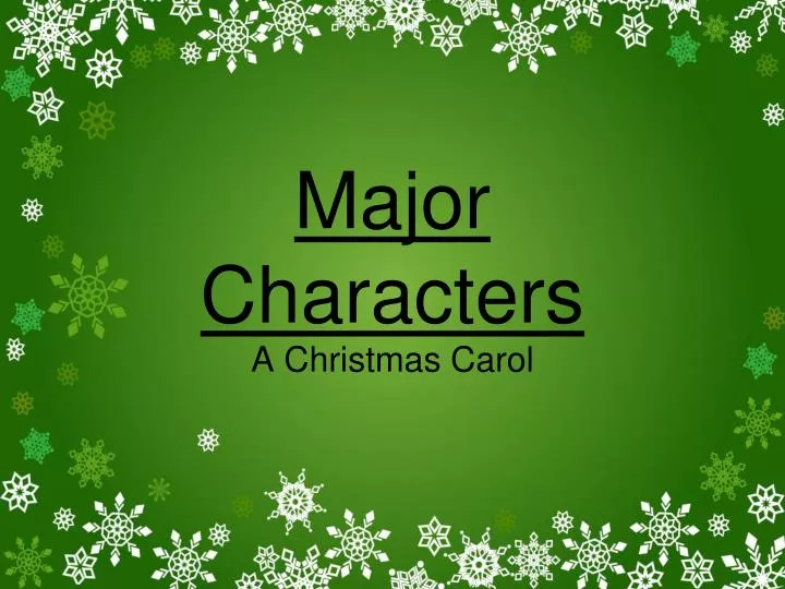 major characters