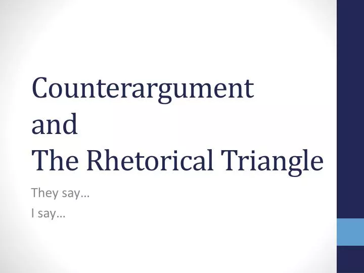 counterargument and the rhetorical triangle
