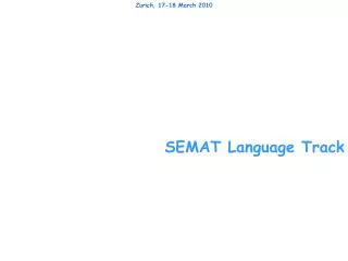 SEMAT Language Track