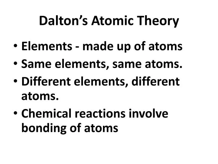 dalton s atomic theory