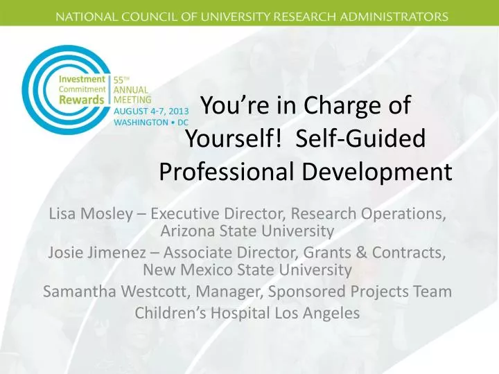 you re in charge of yourself self guided professional development