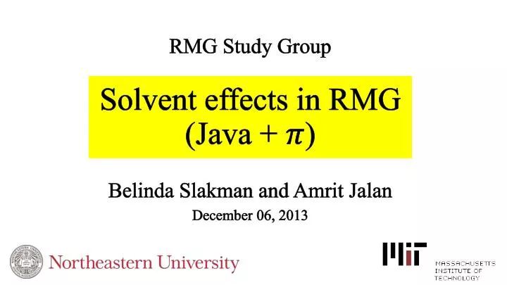 solvent effects in rmg java