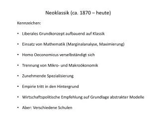 neoklassik ca 1870 heute