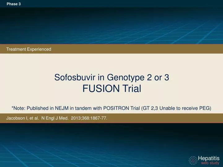 sofosbuvir in genotype 2 or 3 fusion trial