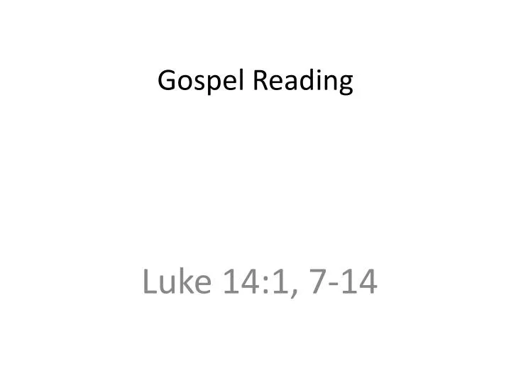 gospel reading