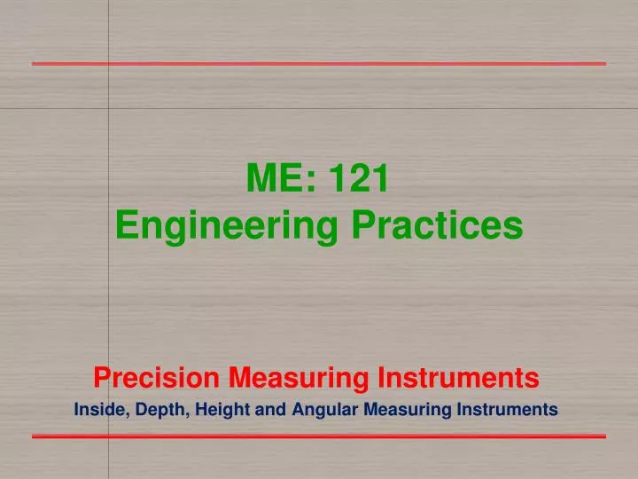 me 121 engineering practices