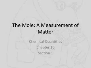 the mole a measurement of matter