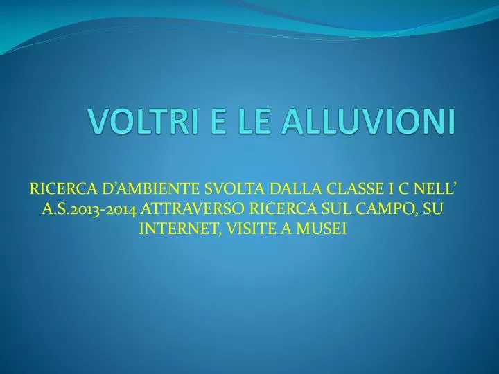 voltri e le alluvioni