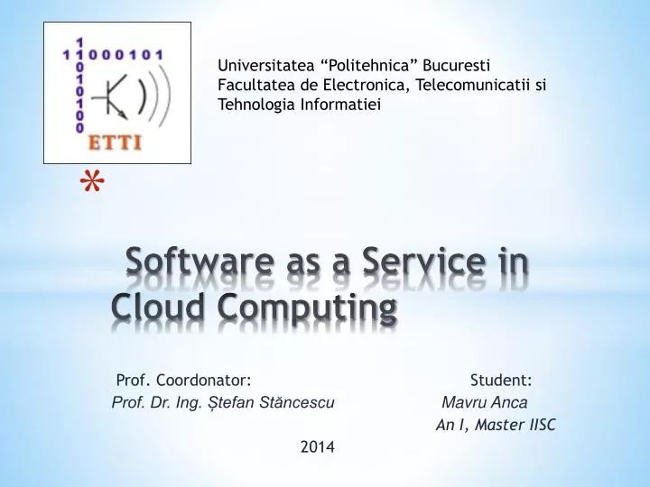 software as a service in cloud computing