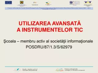 utilizarea avansat a instrumentelor tic