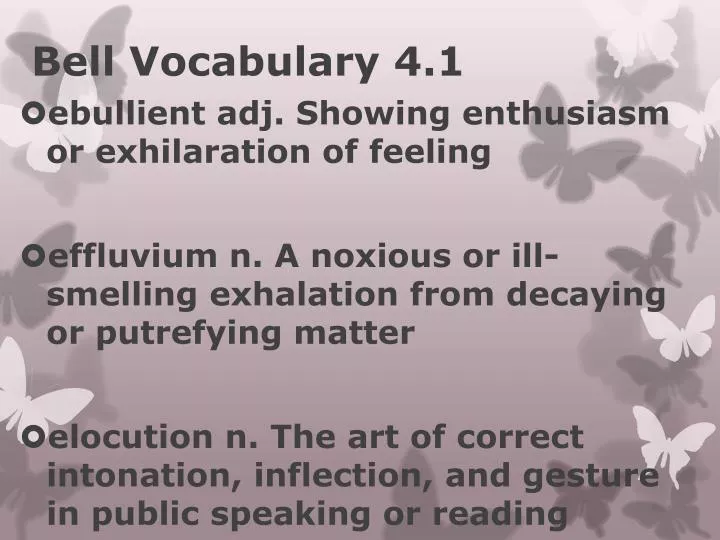 bell vocabulary 4 1