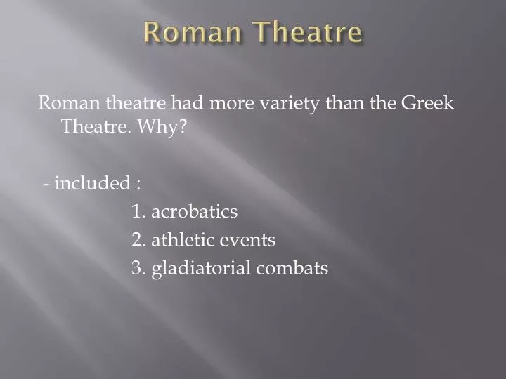 roman theatre