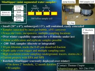 MiniSipper (mini segmented water sampler)