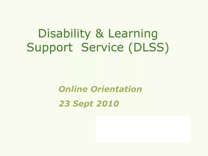 disability learning support service dlss
