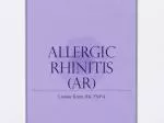 Allergic Rhinitis (AR) - slide 1