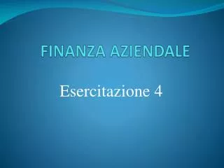 finanza aziendale