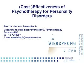 cost effectiveness of psychotherapy for personality disorders