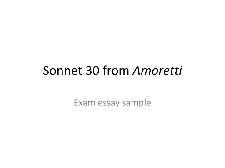 sonnet 30 from amoretti