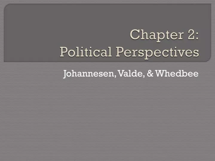 chapter 2 political perspectives