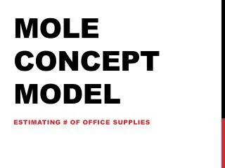 Mole Concept Model