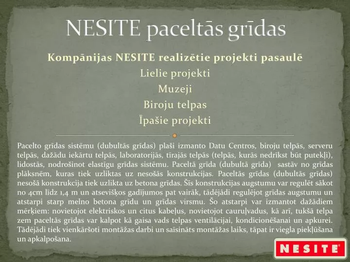 nesite pacelt s gr das