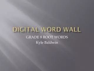 DIGITAL WORD WALL