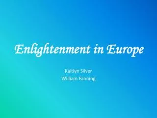 Enlightenment in Europe
