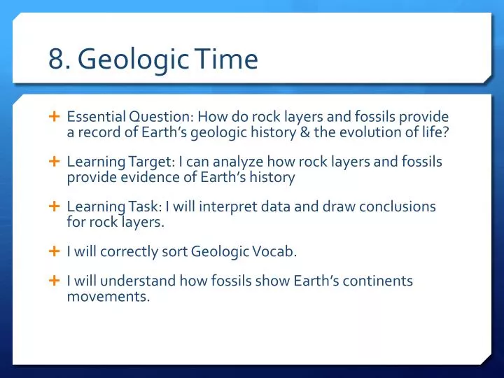 8 geologic time