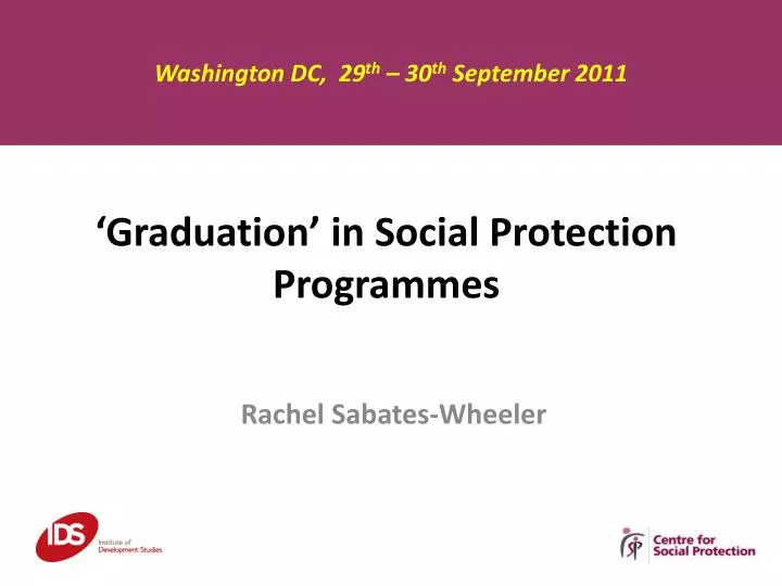 graduation in social protection programmes
